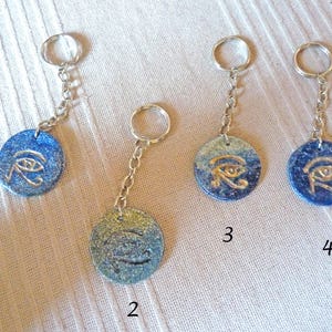 Porte clé œil d'Horus , protection, " sorcellerie ", fait main en argile polymère