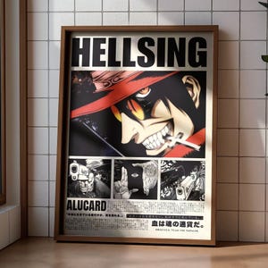 Hellsing Anime Poster - Hellsing Alucard Anime Art Print Gifts for Anime Fan