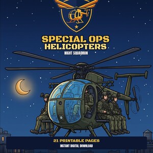 Helikoptermålarbilder för barn | Utskrivbar militärflygplan PDF | Black Hawk Apache Chinook