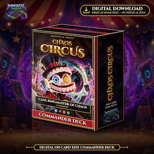 Chaos Circus Custom Commander Deck, 100 Card EDH Proxy, Circus Art (Digital Download)