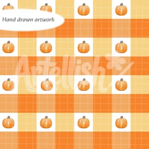 Orange pumpa gingham