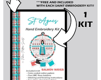 Catholic Saints' Hand Embroidery Kit, Easy Catholic Embroidery, Embroider Saints, Sew Saints, Confirmation 1st Communion, Catholic Gifts