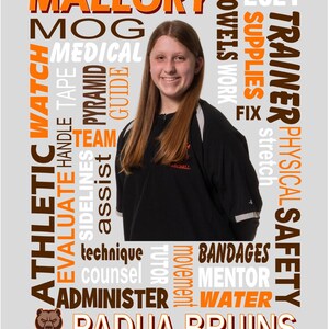 Trainer Collage, Videographer Collage, Manager Collage, Custom Collages, Sports Collages, Trainer Print, Videographer Print, Manager Print image 8