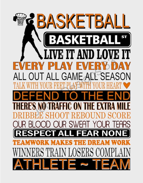 Basketball Sayings Basketball Motto Basketball Goals Etsy