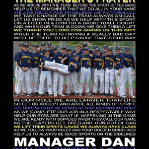 Trainer Collage, Videographer Collage, Manager Collage, Custom Collages, Sports Collages, Trainer Print, Videographer Print, Manager Print image 4