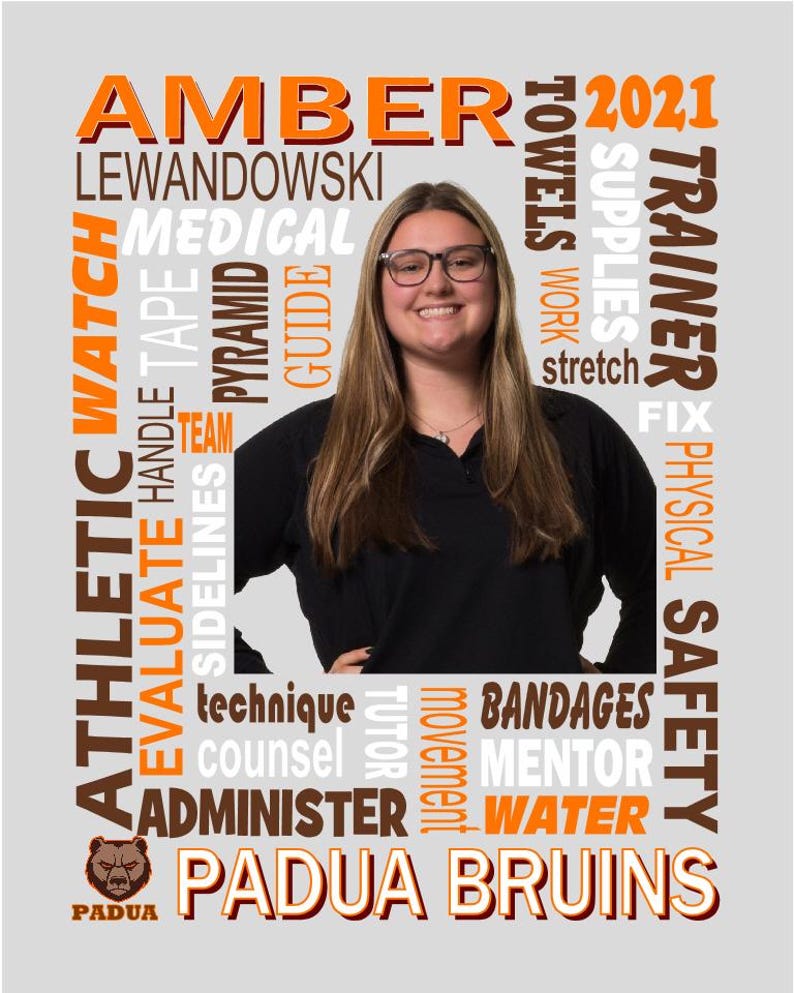 Trainer Collage, Videographer Collage, Manager Collage, Custom Collages, Sports Collages, Trainer Print, Videographer Print, Manager Print image 6