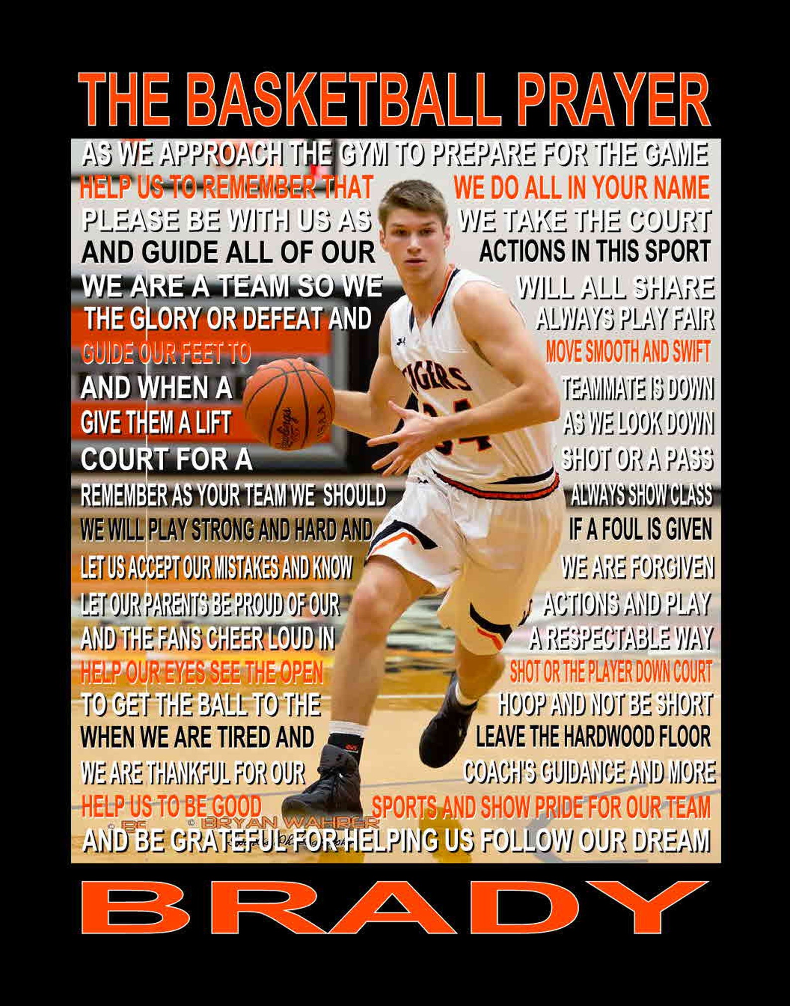 The Basketball Prayer Personalized With Team Photo Basketball | Etsy