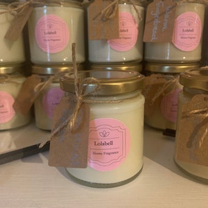 Soy wax fragranced candle - Winter Honeysuckle and Elderflower