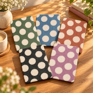 Hand Painted Polka Dot Kindle Case, Retro Dot Kindle Cover, Minimal Kobo Case, Textured Ereader Cover, Personalized Reader Gift