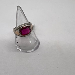 Native ring 925 med guld på sidorna