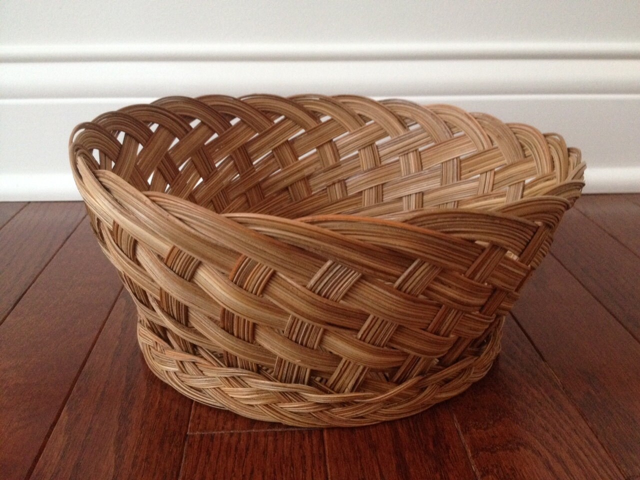 Vintage Scalloped Basket Planter Woven Plant Basket Boho Decor | Etsy