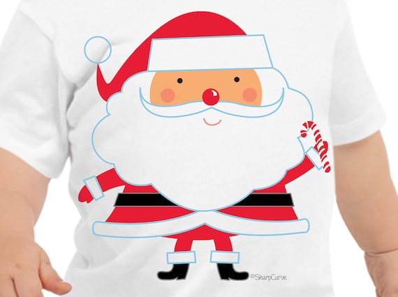 Santa Claus and Gifts Baby Tops T Shirt Unisex Cute Merry Christmas Cotton Baby Toddler Short Sleeve Tees