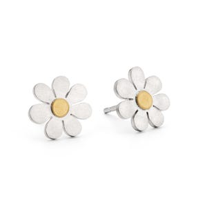 Silver Forget-Me-Not Stud Earrings