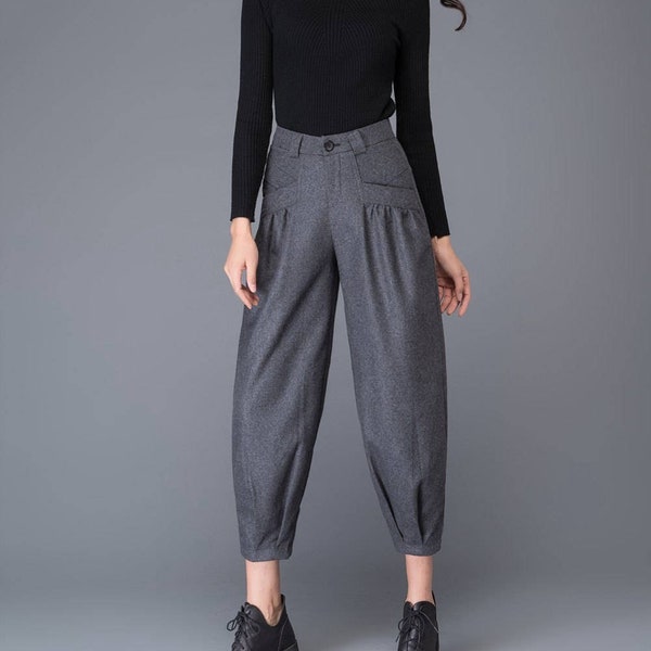 Wool pants, Long wool pants, winter pants women, warm pants, womens pants, Casual pants, handmade pants, autumn winter outwear C999