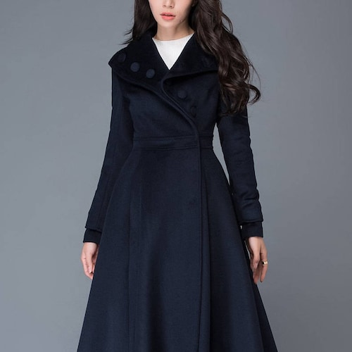 Midi Wool Coat Wool Coat Womens Winter Coats Dress Coat - Etsy