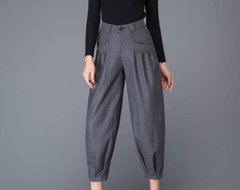 Wool pants, Long wool pants, winter pants women, warm pants, womens pants, Casual pants, handmade pants, autumn winter outwear C999