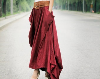 【PORTERNA】More Denny Long Skirt Long black taffeta skirt | Denny Rose Official