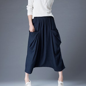 Harem pants, Linen pants, Blue Pants, harem pants women, Summer pants, Plus size pants, Casual pants, Custom pants C867 image 1