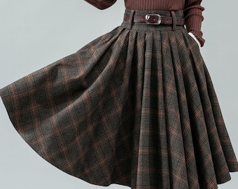 Plaid wool skirt 60 best sale
