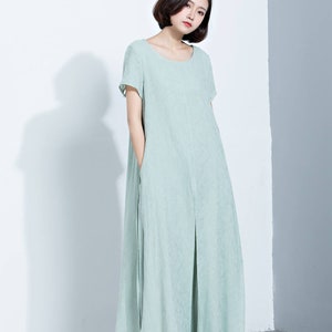 Cotton Linen Maxi Dress Plus Size Dress Summer Dress Short - Etsy