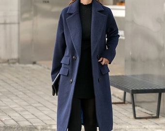 navy wool jacket womens