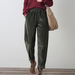 Corduroy pants, Wide leg pants, Womens pants, Loose pants, Pants women, Autumn pants, Winter pants, Custom pants, Ylistyle C4349