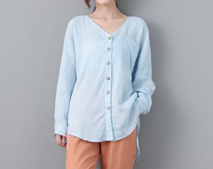 Linen clothing linen dress linen skirt Womens coat by Ylistyle