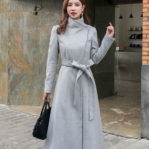 Grey Wool Coat - Etsy