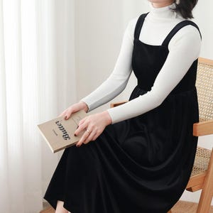 Black Square Neck Dress - Etsy