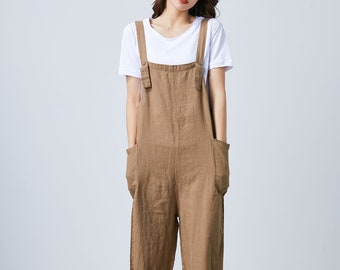 plus size linen dungarees uk
