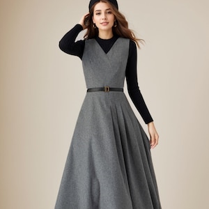 Wool Dress, Midi Wool Dress, Fit and Flare Dress, Winter Wool Dress, Midi Wool Dress, Fit and Flare Dress, Winter
