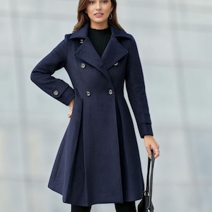 ジャケット・アウター BASISBROEK wool double chester coat navy Suit Select Wool Double Chestercoat Navy S Men's Long Jacket