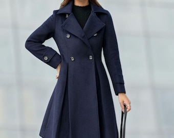 ジャケット・アウター BASISBROEK wool double chester coat navy BASISBROEK wool double chester coat navy ジャケット・アウター