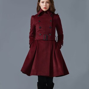 Short red coat womens deals