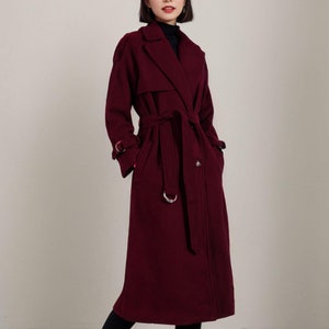 コート CO Burgundy Wool Coat Burgundy wool coat | Tailored cashmere coat – Sumarokova Atelier