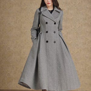 ジャケット・アウター WOOL KARSEY DOUBLE BREASTED OVERCOAT Retro double-breasted recycled wool overcoat | Le 31 | Shop