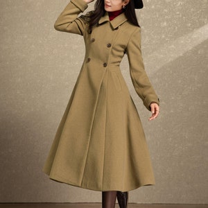 Warm Winter Coat, Wool Coat, Dress Coat, Woman Coat, Fit and