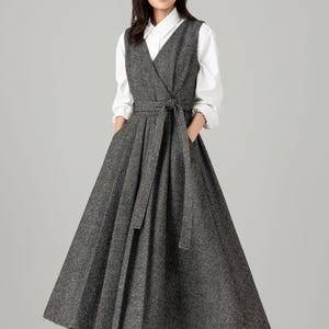 Grey Pleated Dress - Etsy