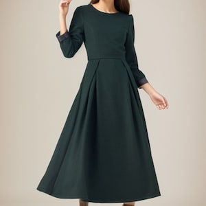 Blue Wool Coat Women, Long Wool Wrap Coat, Asymmetrical Warm