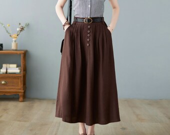 argue◆french linen flare long skirt argue FRENCH LINEN LONG FLARE SKIRT（argue FRENCH LINEN LONG