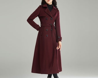 Wool Coat, Long Wool Coat, Wool Military Coat, Womens Wool Coat, Warm Wool Coat, Winter Coat, Wool Coat Women, Handmade Coat C2994