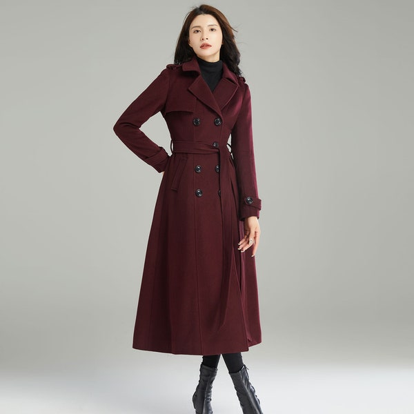 Wool Coat, Long Wool Coat, Wool Military Coat, Womens Wool Coat, Warm Wool Coat, Winter Coat, Wool Coat Women, Handmade Coat C2994