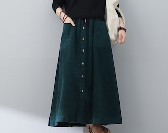 1980 s Vintage Calvin Klein Brown Cotton Corduroy Skirt T length Full Pleated Skirt 26 Waist Perfect Condition Preppy Look Coed 80s Ivy Etsy