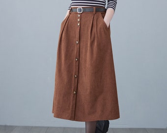 Cord button down skirt cheap
