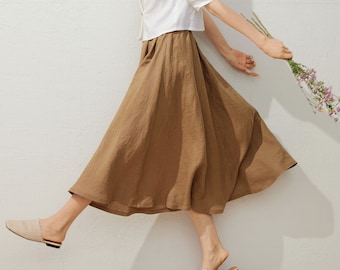 beautiful people - beautiful people LINEN SLIT TIGHT SKIRTの