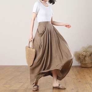 Long khaki skirts etsy hotsell