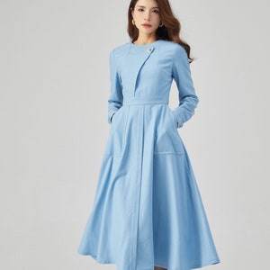 Blue Wool Dress Winter Dress Women Fitted Dress Dress With - Etsy