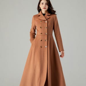 Wool coat, Long Coat Women, Wool Trench Coat, Winter coat women, Double Breasted wool Coat, Warm wool Coat, Handmade Coat, Ylistyle C3620