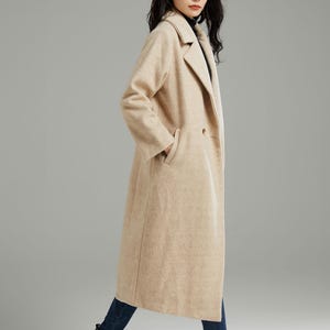 Women&#39;s Winter Relaxed Fit Coat Wool Jacket, Long Wool Coat, Warm Winter Coat Women, Oversized Wool Coat, Custom Ylistyle coat C3000#