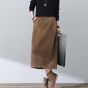 Plus Size Corduroy Skirts Etsy UK
